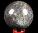 Polished Black Moonstone Sphere - Madagascar #78950-1